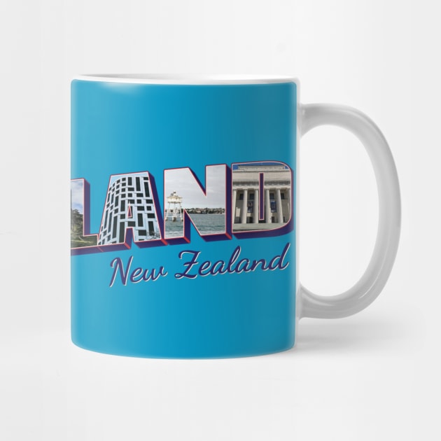 Greetings from Auckland in New Zealand Vintage style retro souvenir by DesignerPropo